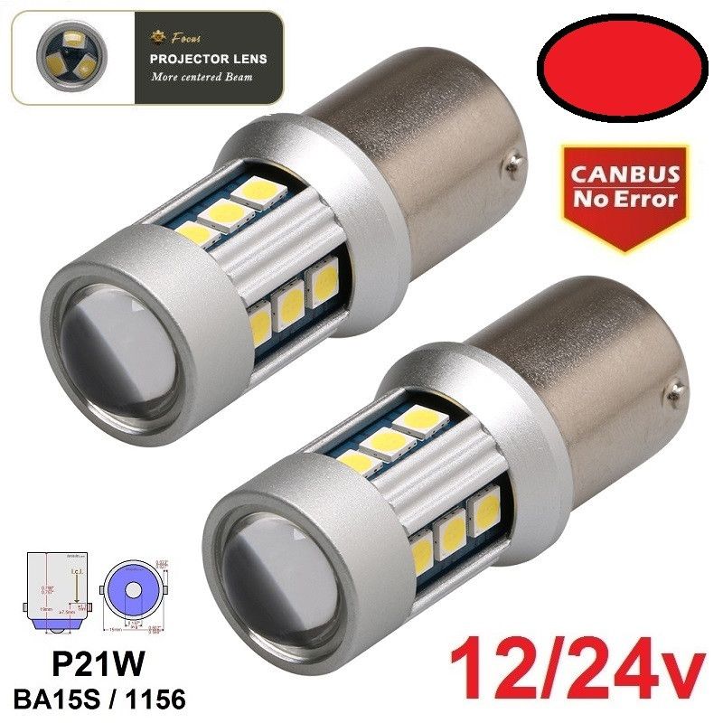 LED SIJALICE P21W BA15S 1156 - 30*3030smd - CRVENE Beograd Zemun